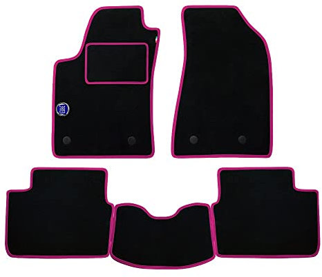 Fußmatten Set für Mercedes SLK R170 Baujahr 1996 bis 2004 aus hochwertigem Teppich mit schwarzem Fersenpolster c/Logo +Kanten