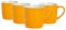 Argon Tableware Coloured Coffee Mugs - Yellow - 350ml - Pack of 4 - Gloss Ceramic Stoneware Tea Mugs Latte Cappuccino Cups Hot Chocolate Cups Colourful Mug Set with Handle