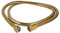 tecuro - Metall Brauseschlauch Duschschlauch, Länge 1,25 m, Anschluss 1/2 Zoll (Standard) - doppelt gewickelt, Flexibel & Knickfest, Hochglanz vergoldet - 63609