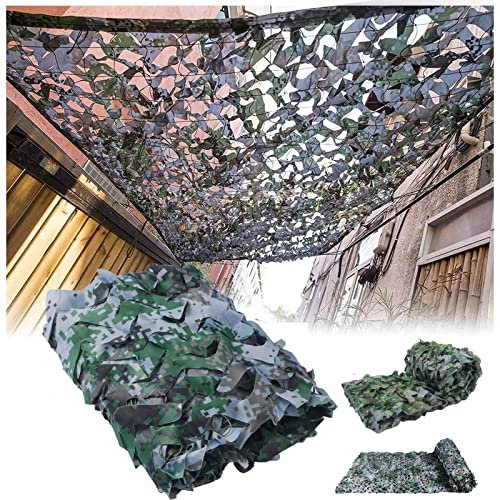 ZHJSHOU Tarnnetz Camouflage Netz,Sichtschutz Netz,Camo Net Camping,Militär Tarnnetz Dschungel Deko Sonnenschutz Outdoor für Garten Freizeit Camping Party Bars Jagd,Wald,1X2m/3.28x6.56ft