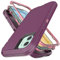 YmhxcY iPhone 12/12 Pro Case - Heavy Duty Protection, Shockproof, Dust-Proof, Drop Proof, 3-Layer Durable - Wine Red/Rose Pink