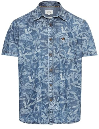 camel active Herren 409270-3S70 Hemd, Elemental Blue, L