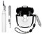 [4-in-1] Schutzhülle für Bose QuietComfort Earbuds II/QuietComfort Ultra mit Schlüsselanhänger, militärische Rüstung, sicherer Verschlussclip, LED, sichtbare, stoßfeste Abdeckung mit Reinigungsset
