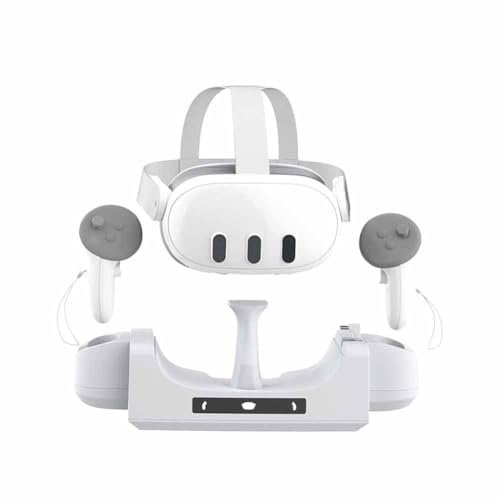 Charging Station Compatible for Meta Quest 3,Wireless Magnetic Fast Charger Dock Display Stand,Head Display Storage Bracket for MetaQuest 3,VR Game Headset and Controllers Accessories for Meta Quest3