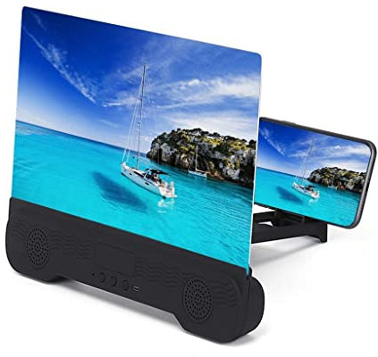 VELLOW 14 Inch 3D Mobile Phone Screen Magnifier Speaker HD Magnifying Glass Stand Video Enlarged Holder