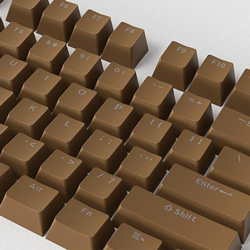 Catekro Keycaps 108 Set for Gaming Mechanical Keyboard,ABS OEM Profile Double Shot Keycap Set for Mechanical Keyboard(Brown)
