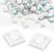 120 Piezas Sujeta Cables Pared Adhesivo 20mm x 20mm Soporte Cables Adhesivo Taco Bridas Sujetacables Autoadhesivos Bridas Plástico para Cables para Fijar y Gestionar Todo Tipo de Cables (Blanco)