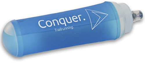 Conquer. Faltbare Trinkflasche zum Laufen | BPA-freie flexible Flask mit Bissventil, Soft Wasserflasche faltbar für Joggen, Trail Running & Wandern