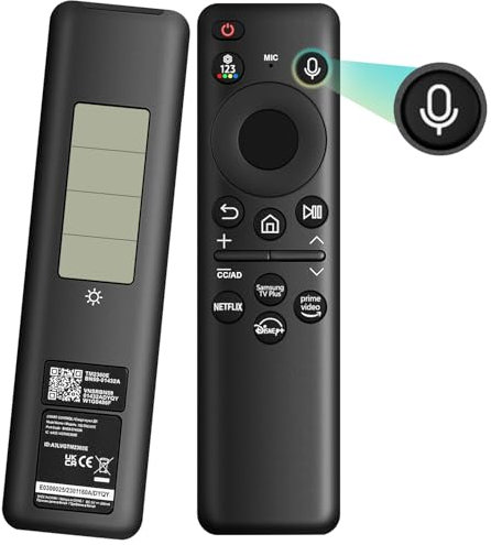BN59-01432A - Mando a distancia de voz solar de repuesto para Samsung TV, compatible con Samsung Neo QLED, 8K, The Frame y Crystal UHD, nuevo modelo 2023