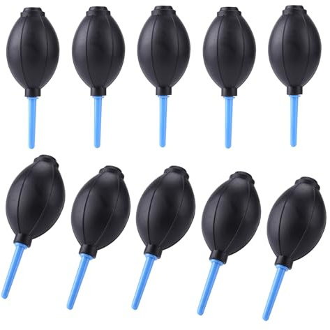 BAOFALI 10 Pack Soft Rubber Alcohol Ink Air Blower Dust Chips Camera Cleaner Craft Arts Painting Drawing Ink Black Blower Pump Hand Held Tool (15x5.5cm/6x2.2inch）