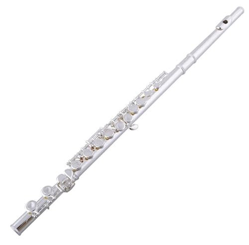 Professionelle Querflöte Flöteninstrumentenserie Anfänger Anfänger Teststufe 16-Loch-Flöte Mit Geschlossenem Loch Vernickelte Klappe Neusilberklappe(Nickel)