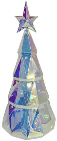 Peosaard Prismatic Halloween Decor Weihnachtsbaum mit Regenbogeneffekt Plug-in Powered Iridescent Party Dekorationen für Halloween-Weihnachtsfeiern