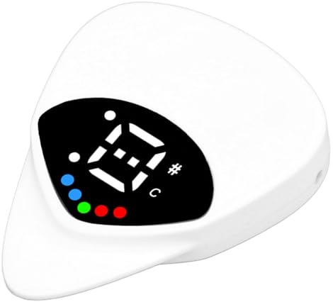 MENDUNER Zwei-in-eins-Gitarren-Pick-Tuner mit Hochempfindlichem LED-Licht, Elektronischer 12-Ton-Tuner für Elektrische Akustik-Bassgitarren-Ukulele, Batteriebetrieben