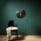 Erismann Elle Fan Art Deco 10451-19 Non-Woven Wallpaper with Graphic Design Green Gold Metallic