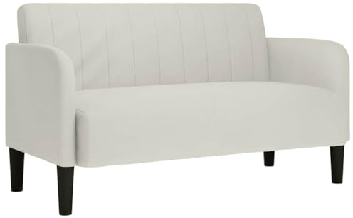 vidaXL Zweisitzer-Sofa Creme 109 cm Samt