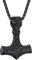 Collar Vikingo Nórdico, Collar Martillo Thor, Acero Inoxidable, Colgante Hombre, Joyería de Vikingo Nórdico para Hombre, Colgante Robusto para Hombre, Negro