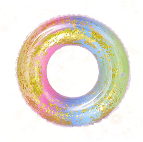 Abaodam Schwimmring Regenbogenschwimmen Aufblasbares Schwimmen Für Erwachsene Aufblasbares Poolspielzeug