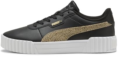 PUMA Damen Carina 3.0 Topcat Sneaker, gegrillte Mandel, Schwarz, 39 EU, Gegrillte Mandel, Schwarz, 39 EU