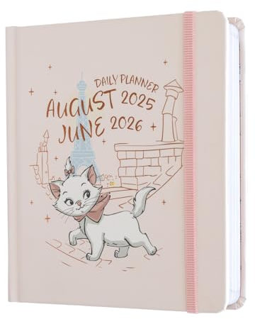 Grupo Erik Kalender 2026 Buchkalender Schülerkalender 2025/2026 Disney Aristocats Marie Terminplaner Schulplaner 2025 2026 Schüler und Studierende Disney Geschenk Einschulung Mädchen Schulsachen