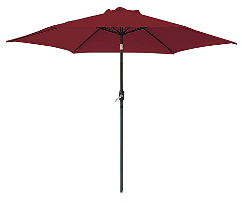 OOMRNV Strandschirm Aus Aluminium, 3 M, Groß, Rund, Für Garten, Sonnenschirm, Terrasse, Sonnenschutz, Kurbel, Neigung