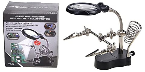 Lupen Löt Station Profession Elle LED-Lampen Lupe mit Hilfs Clips für Hardware-Reparatur