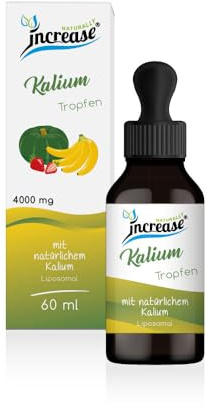 Liposomale Kalium Tropfen hochdosiert - (120.000mg Kaliumcitrat pro Packung) 4000mg Kaliumcitrat pro Tagesdosis -MCT Öl -Hohe Bioverfügbarkeit