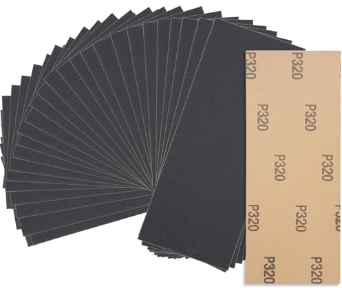 Schleifpapier 320 Körnung 30 Stück Trocken nassschleifpapier,sandpapier für holz/glas/auto/metall/Holzmöbel/lack, Schmirgelpapier