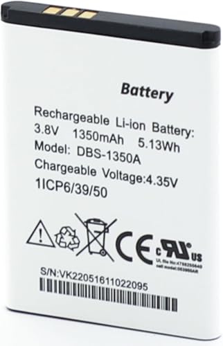 ZAMLINK DBS-1350A DBX-1350A Battery Compatible with Doro Mobile Phone 7030 7031 7050 7060 7070 7080 7441 DFC-0180 DFC-0270 1ICP6/39/50 Flip Phone 1350mAh 3.8V...