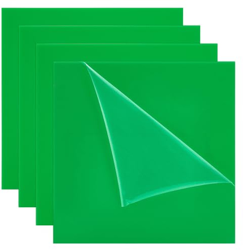 UNICRAFTALE 4 Stück 10x10 Zoll/25.4x25.4cm Acrylglasplatte Quadratisch Grün Für Laserschneiden 2mm Dicke Klare Glas Transparente Kunststoffplatte Acrylglasplatte Für Rahmen Glasersatz Displayprojekt