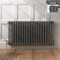 iBathUK Regency Horizontal Column Radiator, Double Panel Radiators, 600x1190mm Slim Radiator, Wall Mounted for Bathroom,Kitchen,Living Room- Anthracite