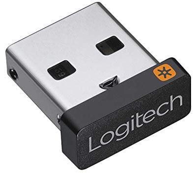 Logitech USB Unifying Receiver, 2.4 GHz Wireless Technology, USB Plug Compatible with all Logitech Unifying Devices like Wireless Mouse and Keyboard, PC / Mac / Laptop - Black