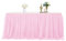 MineSha fatto a mano 2 Yards 3 strati Mesh Fluffy Tutu Tulle Gonna da tavolo per feste, matrimoni, festa di compleanno Bambino Doccia Decorazione (2.75m x 0.8m, Rosa)