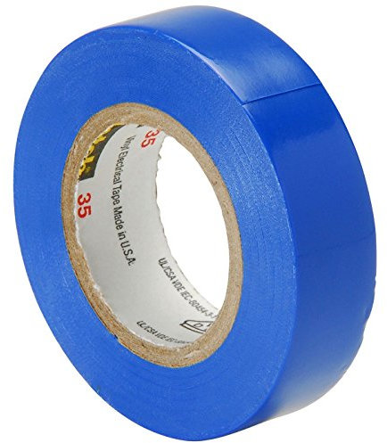 Scotch ¨ vinilo codificación de Color cinta aislante 35 – 1/2 de ancho, 20 pies por rollo (azul)