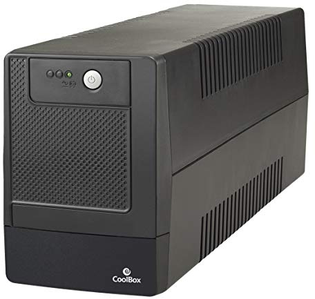 CoolBox Guardian II – SAI/UPS Sistema de Alimentación Ininterrumpida (1000 VA, 600 W, 4 Schukos, Puerto USB, Software de Gestión), Negro