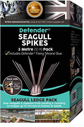 Defender Bird Spikes | Seagull Deterrent Kit | Install Guide & Glue | 3 Metre
