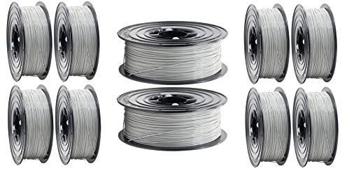 PLA Filament 1,75mm 3D Drucker oder Stift 10 er Set 10x 1Kg Grau