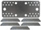 Placa de unión plana galvanizada, resistente, de metal, resistente, tamaño grande, 210 x 90 x 2,5 mm, paquete de 5 unidades