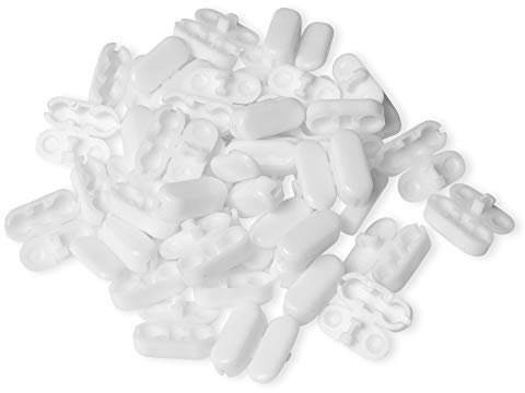 Harlington Group Pack of 20 Plastic Chain Connectors Replacement For Roller, Roman and Vertical Window blinds White Ball Chain Cord Connector Clips 20Pcs