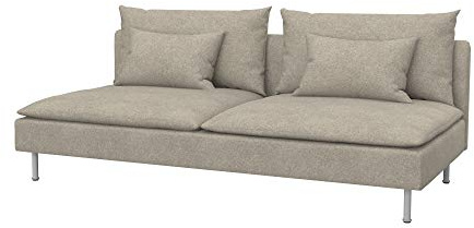 Soferia Sofabezug Kompatibel Mit Soderhamn Sofaüberzug Sofaüberwurf Sofaschoner Cover Fleckschutz Kratzfest Robust Strong Taupe Beige