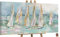 YS-Art Abstrakt Acryl Gemälde auf Leinwand handgemalt Segelboote Wandbilder Wohnzimmer moderne blaue Meereslandschaft Wohndekor Bilder echte Kunst 200x100 cm