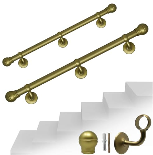 Parpyon® Corrimano a muro Scala Tubo Alluminio Prodotto 100% Italiano finale a palla