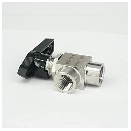 JUN-STORE Kugelhahn 1/ 4inch Weibliche SS304 Edelstahl Abschalten Kugelhahnwassergasöl Senmiao-Th.