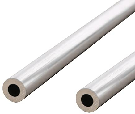 Aopin Rundes Aluminiumrohr, 10 mm ID x 15 mm Außendurchmesser x 300 mm Länge, nahtloses Aluminium, gerades Rohr, 2 Stück