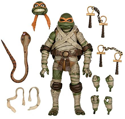 NECA Teenage Mutant Ninja Turtles Michelangelo The Mummy Universal Monsters. Material: Kunststoff, H858485, Mehrfarbig, 7 inch