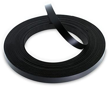 WoodPress® 15mm Mattschwarz Melamin-Kantenumleimer zum Aufbügeln 50m | 50-m-Profirolle mit Schmelzkleber, flexible Bügelkante für Möbelbau sowie Schrank-, Regal- und Plattenkanten