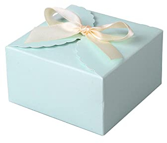 Runiash 30 Stück Party-Gastgeschenke-Boxen, Kraftpapier-Leckerli-Boxen zum Verschenken von Hochzeit, Babyparty, Geburtstag, Schokolade, Keksen (blau)