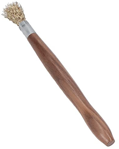 Bonsai-Bürste, Stahldrahtbürste, Holzgriff, Professionelles Bonsai-Patio-Rasen-Garten-Reinigungswerkzeug für Topfpflanzen