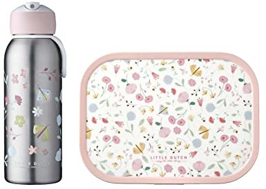 Mepal - Set repas isotherme Flip-Up Campus - Gourde isotherme en acier inoxydable pour enfants - 9 heures chaudes et 12 heures froides - Boîte à repas Bento avec insert et fourchette - Sans BPA -