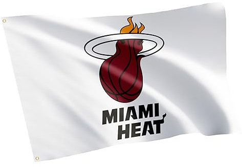 Desert Cactus Miami Heat Flagge NBA National Basketball Association 100% Polyester für drinnen und draußen, 90 x 152 cm (Design L)