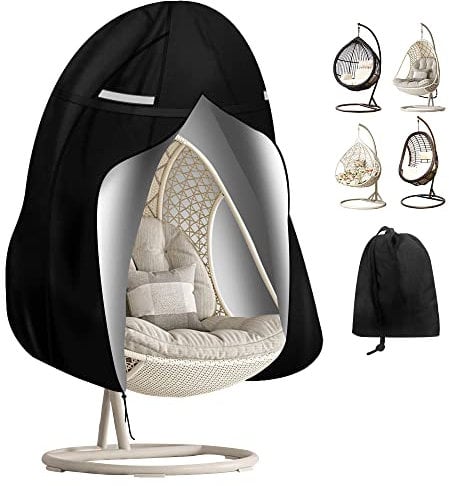 GAOHUI Egg Chair Cover Waterproof Heavy Duty, Patio Hanging Egg Chair Cover 210D Oxford Heavy Duty Egg Chair Covers for Swing Chairs (190 X 115cm)